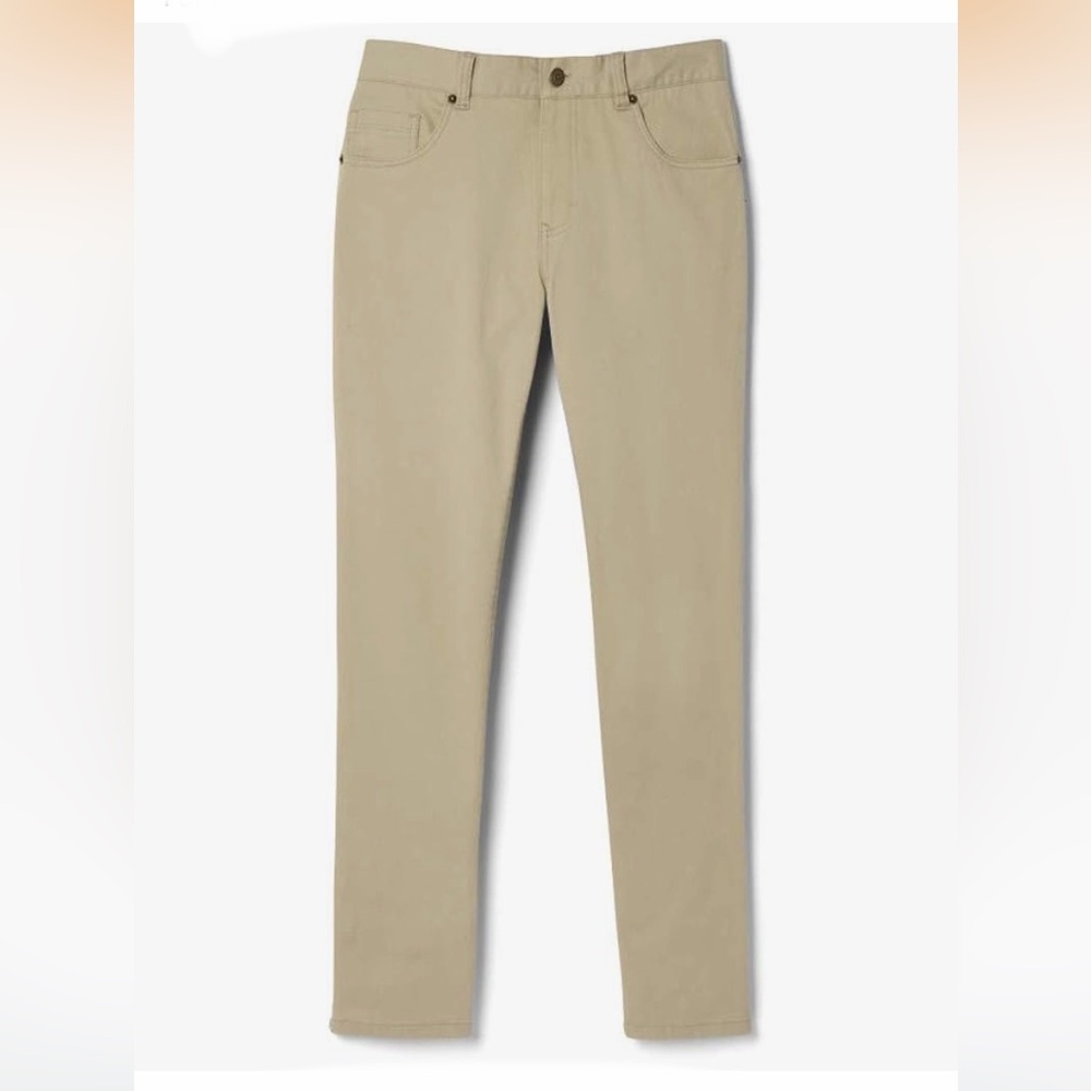 French Toast Boys' Adjustable Waist 5 Pocket Stretch Slim Taper Fit Pant Khaki